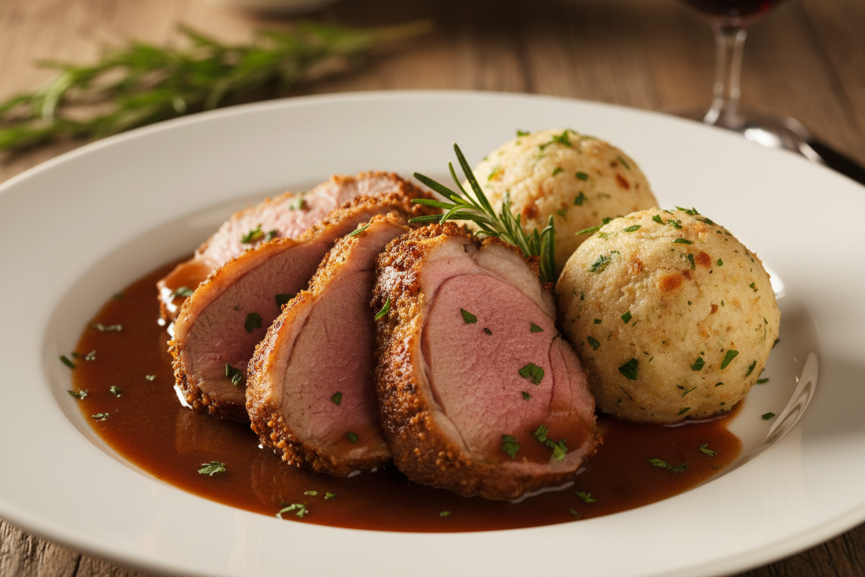 Lammbraten Probierpaket mit Semmelknödel – hochwertiges österreichisches Lammfleisch und hausgemachte Beilage