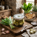 Cremige Schafkäse-Bällchen in Öl mit Bärlauch & Knoblauch – 100 % Bio, würzig und streichzart